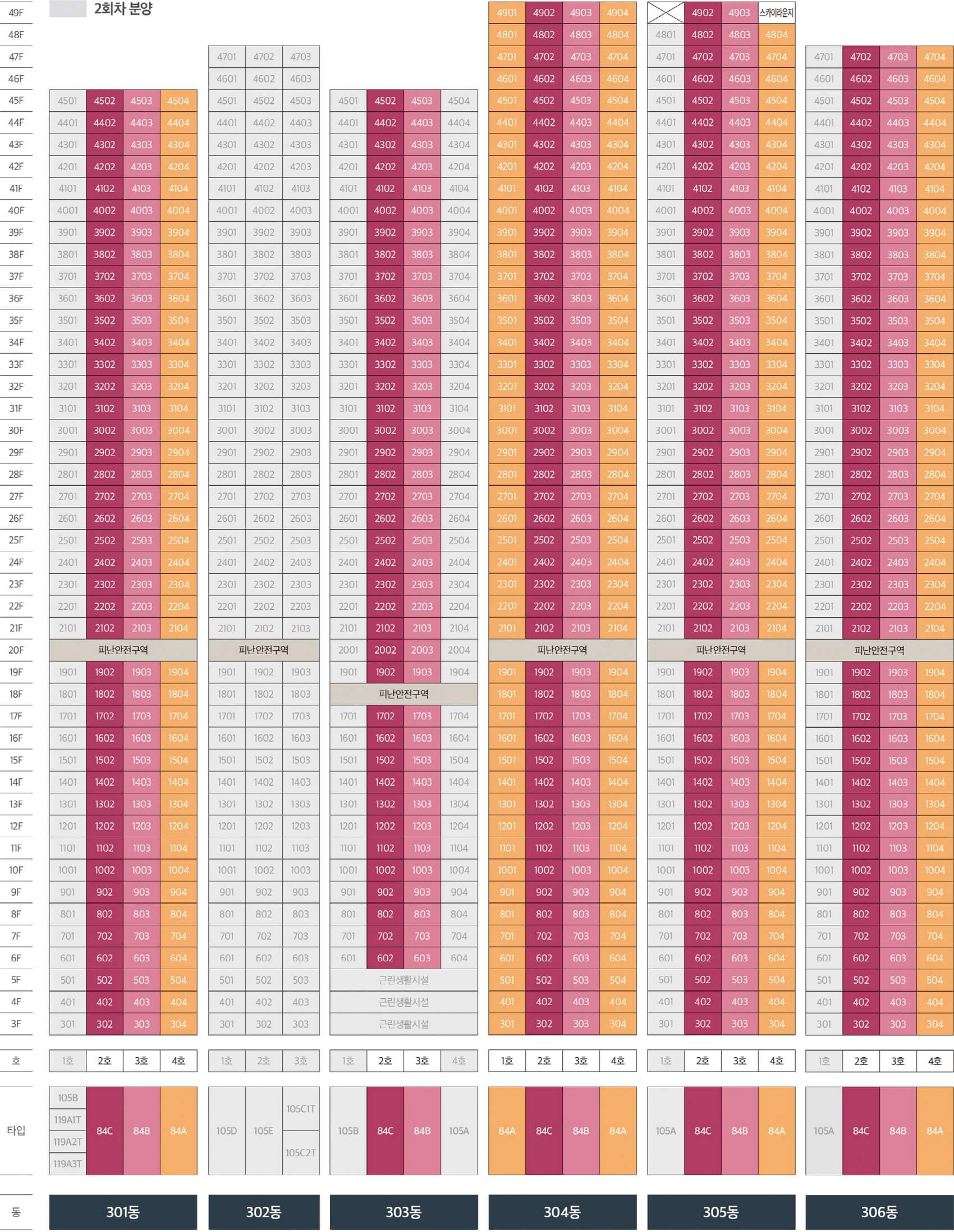 대전_하늘채_루시에르_동호배치도